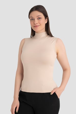 Kadın Balıkçı Yaka 2'li Kolsuz Body