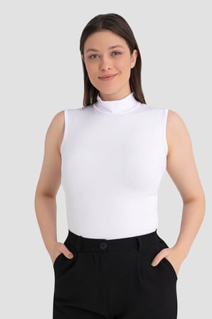 Kadın Balıkçı Yaka Kolsuz Body 3'lü Paket