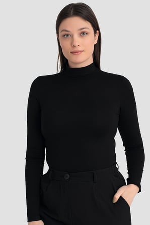 Kadın Balıkçı Yaka Uzun Kollu Body 2'li Paket