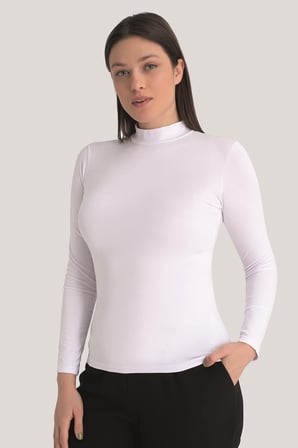Kadın Balıkçı Yaka Uzun Kollu Body 3 Adet