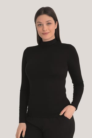 Kadın Balıkçı Yaka Uzun Kollu Body 3 Adet