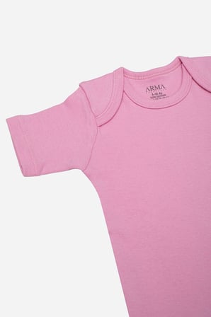 %100 Organik Pamuk 3'lü Kısa Kollu Bebek Çıtçıtlı Zıbın Body