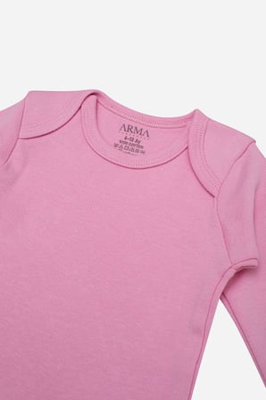 %100 Organik Pamuk 3'lü Uzun Kollu Bebek Çıtçıtlı Zıbın Body