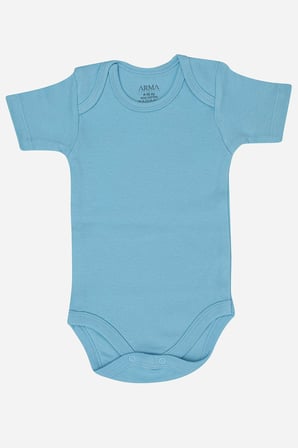 %100 Organik Pamuklu Kısa Kollu Bebek Body 5'li Paket