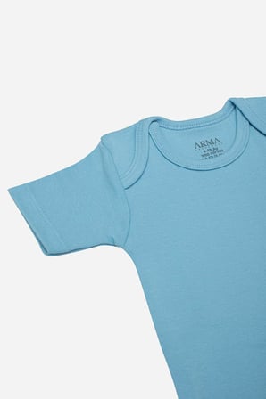 %100 Organik Pamuklu Kısa Kollu Bebek Body 5'li Paket