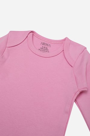 %100 Organik Pamuklu Uzun Kollu Bebek Body 5'li Paket
