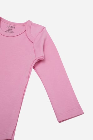 %100 Organik Pamuklu Uzun Kollu Bebek Body 5'li Paket
