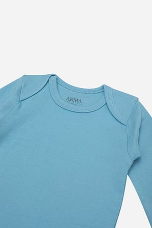 %100 Organik Pamuklu Uzun Kollu Bebek Body 5'li Paket