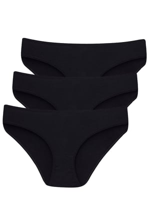 Kız Çocuk Külot 3'lü Paket %100 Pamuklu