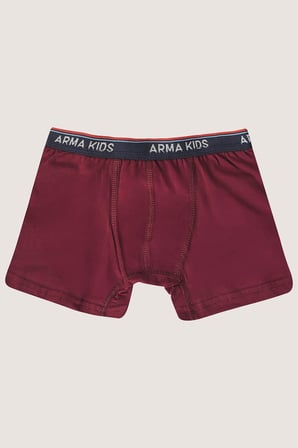 Erkek Çocuk Boxer Düz Renkli 3'lü Paket Pamuklu Likralı İç Çamaşırı