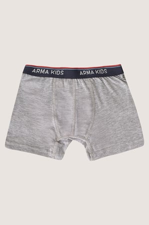 Erkek Çocuk Boxer Düz Renkli 3'lü Paket Pamuklu Likralı İç Çamaşırı