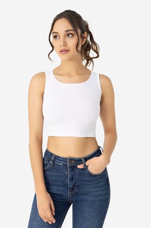 Kadın Pamuklu Kaşkorse Halter Yaka Kalın Askılı Crop Beyaz Siyah Gri 3'lü Paket