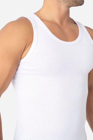 Erkek Fitilli Atlet Pamuklu Likralı Kaşkorse Halter Yaka Slim Fit Atlet