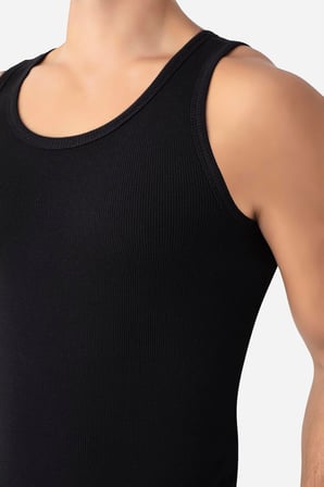 Erkek Fitilli Atlet Pamuklu Likralı Kaşkorse Halter Yaka Slim Fit Atlet