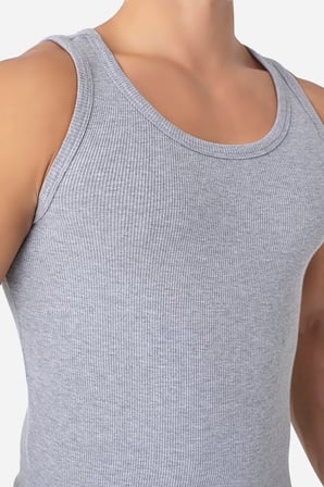 Erkek Fitilli Atlet Pamuklu Likralı Kaşkorse Halter Yaka Slim Fit Atlet