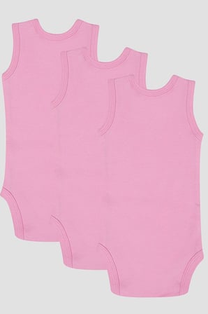 %100 Organik Pamuk 3'lü Bebek Atlet Çıtçıtlı Zıbın Body
