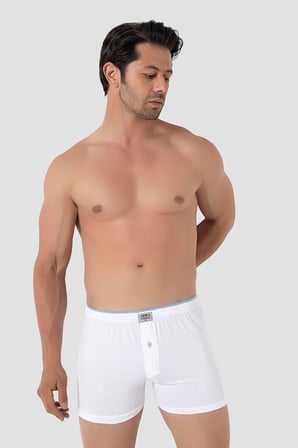 6'lı Paket Erkek Penye Havlu Bel Boxer %100 Pamuk