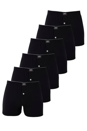 6'lı Paket Erkek Penye Havlu Bel Boxer %100 Pamuk