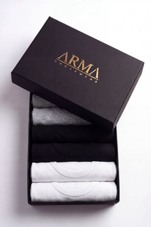 Erkek Premium %100 Pamuk Atlet 6'lı Özel Hediye Kutulu Damat Bohçası Çeyiz Seti