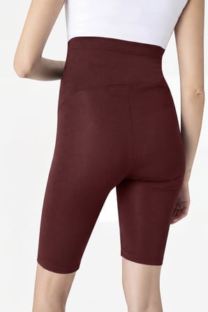 Diz Üstü Biker Esnek Ayarlanabilir Bel Kısa Hamile Tayt