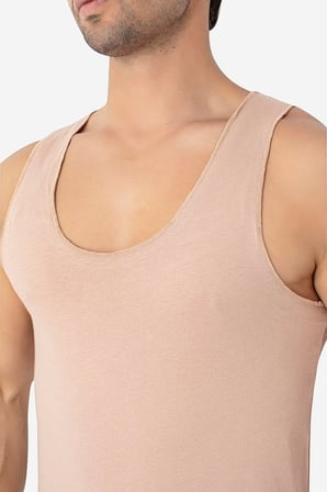 Erkek Görünmez Atlet Ten Rengi %100 Pamuklu 6'lı Paket