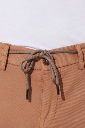 Slim Fit Dar Kesim Diyagonal Desenli Esnek Pantolon