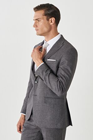 Erkek Bordo Slim Fit Dar Kesim Kırlangıç Yaka Desenli Takım Elbise