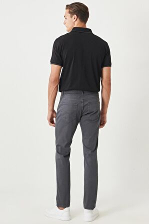 Erkek Antrasit 360 Derece Her Yöne Esneyen Rahat Slim Fit Dar Kesim Pantolon