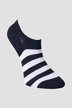 Erkek Lacı Beyaz Kırmızı 4'lü Desenli Çorap