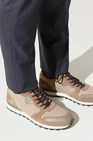 Erkek Bej Sneaker Ayakkabı