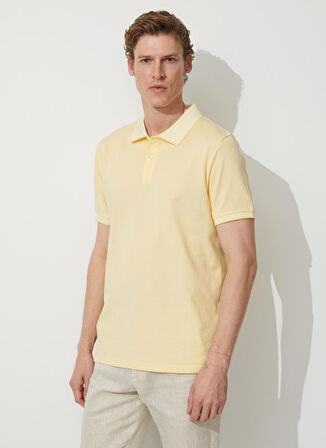 Altınyıldız Classics Sarı - Beyaz Erkek Polo T-Shirt 4A9000000003