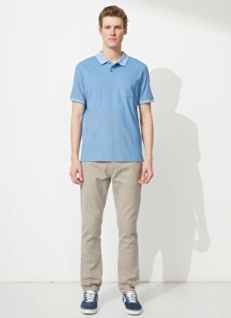 Altınyıldız Classics İndigo - Beyaz Erkek Polo T-Shirt 4A9000000004