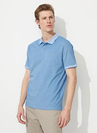 Altınyıldız Classics İndigo - Beyaz Erkek Polo T-Shirt 4A9000000004