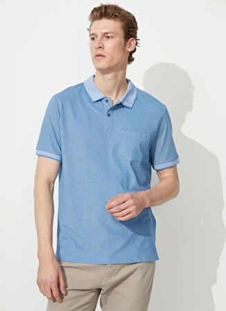 Altınyıldız Classics İndigo - Beyaz Erkek Polo T-Shirt 4A9000000004