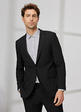 Normal Bel Slim Fit Siyah Erkek Takım Elbise 4A3023200017