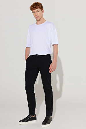 Slim Fit Dar Kesim Pamuklu Esnek Yan Cep Rahat Chino Pantolon