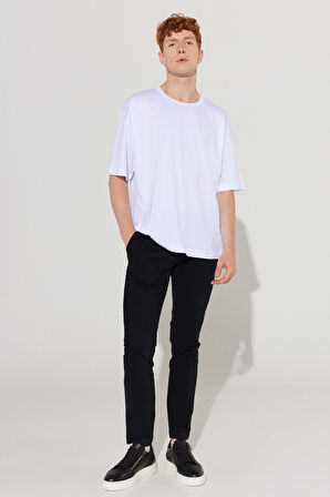 Slim Fit Dar Kesim Pamuklu Esnek Yan Cep Rahat Chino Pantolon