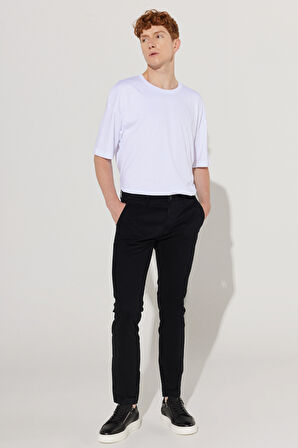 Slim Fit Dar Kesim Pamuklu Esnek Yan Cep Rahat Chino Pantolon