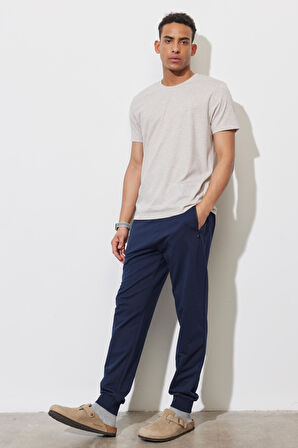 Erkek Lacivert Standart Fit Normal Kesim Eşofman Altı