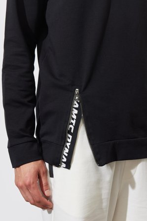 Erkek Siyah Standart Fit Normal Kesim Bisiklet Yaka Sweatshirt