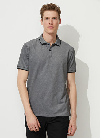 Altınyıldız Classics Siyah - Beyaz Erkek Polo T-Shirt 4A9000000003