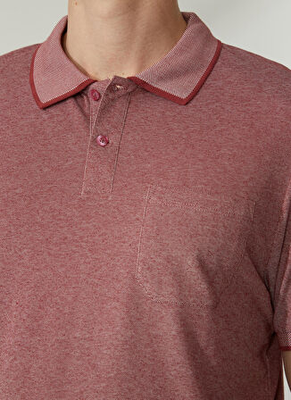 Altınyıldız Classics Beyaz - Bordo Erkek Polo T-Shirt 4A9000000004
