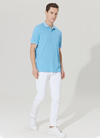 Altınyıldız Classics Mavi - Beyaz Erkek Polo T-Shirt 4A9000000004