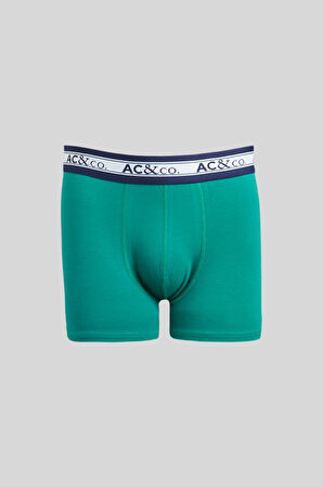 Erkek Sıyah-bordo-yesıl 3'lü Pamuklu Esnek Boxer Paketi