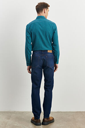 Comfort Fit Geniş Kesim %100 Pamuk Jean Denim Kot Pantolon