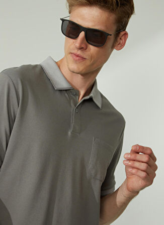 Altınyıldız Classics Polo Yaka Gri Erkek T-Shirt 4A9000000004