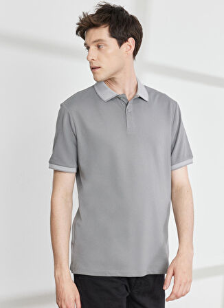Altınyıldız Classics Polo Yaka Gri Erkek T-Shirt 4A9000000003
