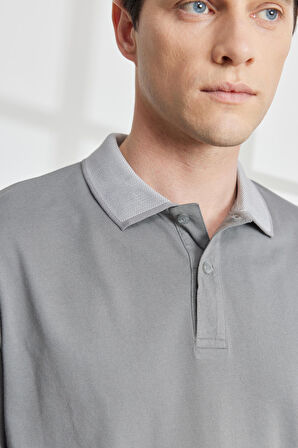 Slim Fit Dar Kesim Polo Yaka Kısa Kollu Basic Tişört