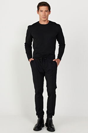 Slim Fit Dar Kesim Beli Bağlamalı Pantolon