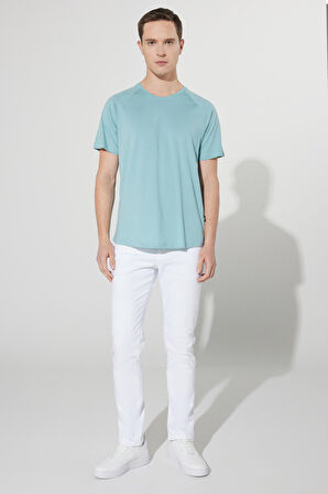 Long Fit Bisiklet Yaka Pamuklu Kısa Kollu Tişört